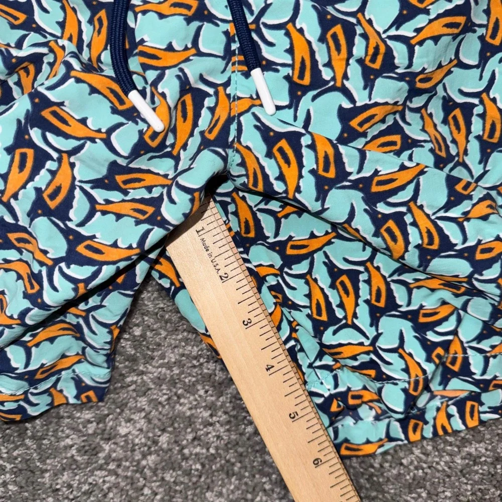 Tommy Bahama Swim Trunks Mens Abstract Marlin Print Turquoise XL NEW
